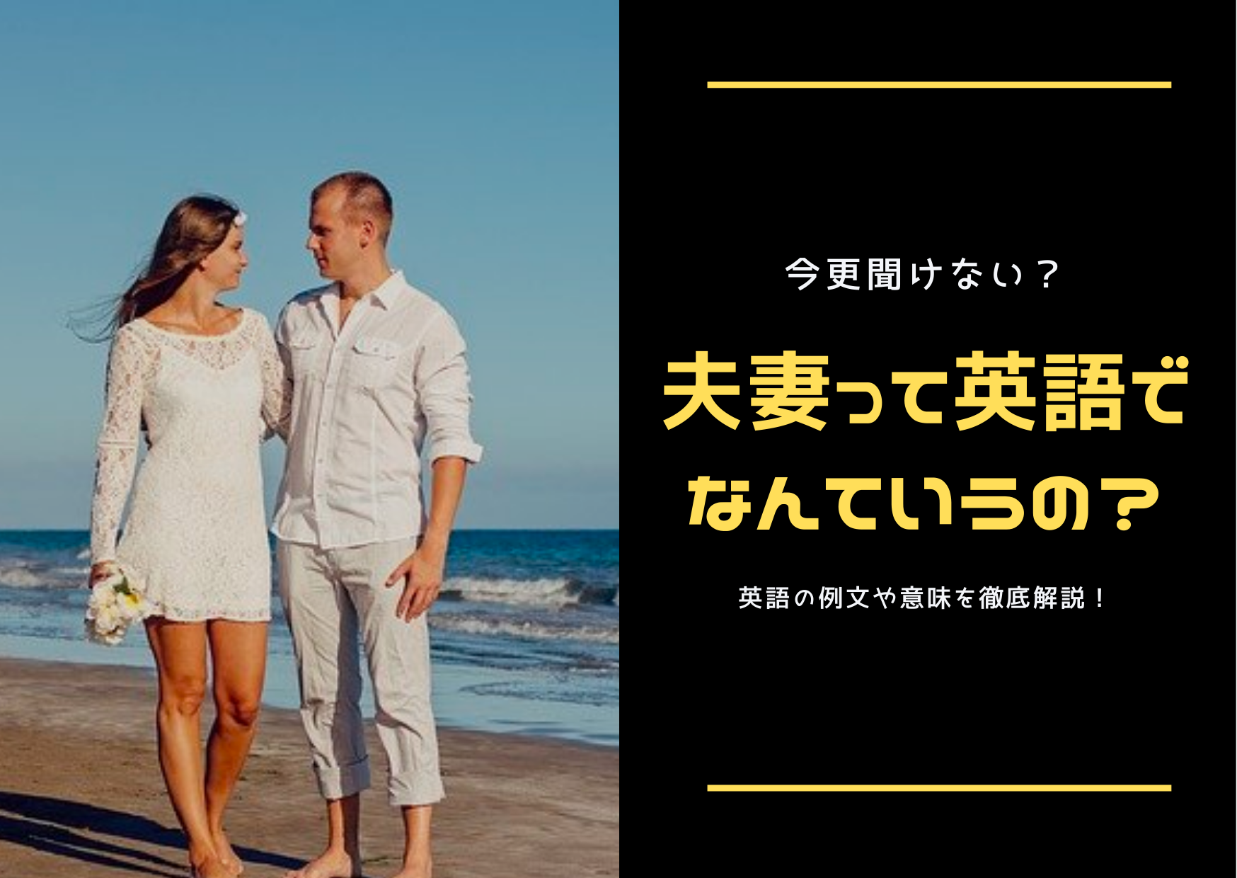 今更聞けない 夫妻って英語でなんていうの 英語の例文や意味を徹底解説 ストレス旦那への処方箋